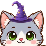 Kitten in the Wizard look
