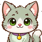 Kitten in the Zombie look