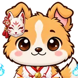 Puppy in the Kitsune look