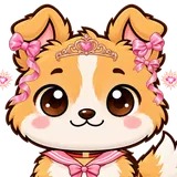 Puppy in the Magical look