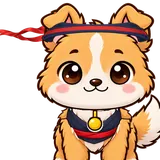 Puppy in the Ninja look