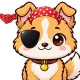 Puppy in the Pirate look